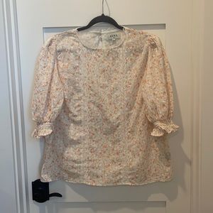 Floral eyelet top